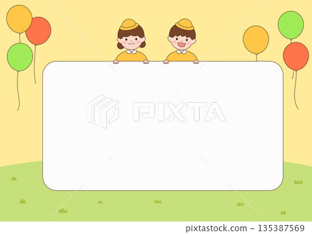 Vector illustrations of cute children. 135387569