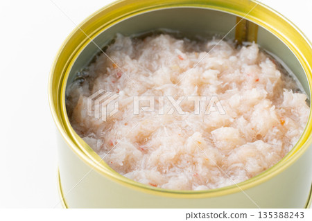 Close-up of canned boiled snow crab Close-up of canned boiled snow crab 135388243