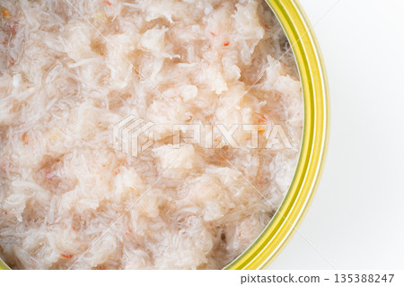 Close-up of canned boiled snow crab 135388247