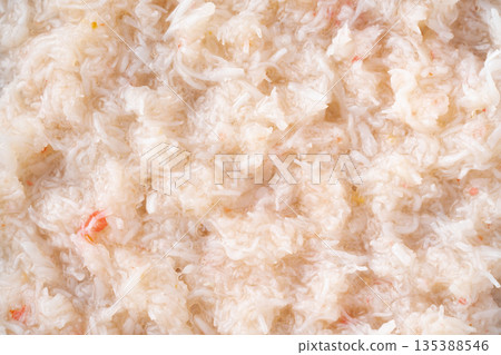 Close-up of boiled snow crab (flaked meat) Close-up of boiled snow crab (flaked meat) 135388546