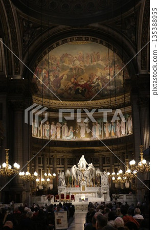 The magnificent interior of the Madeleine Church The magnificent interior of the Madeleine Church 135388955
