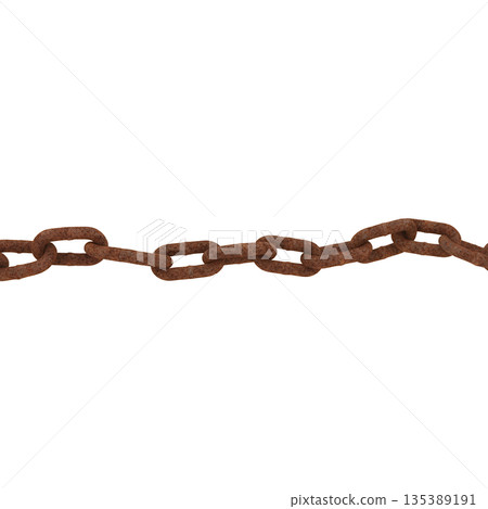 生鏽鐵鍊的特寫 135389191