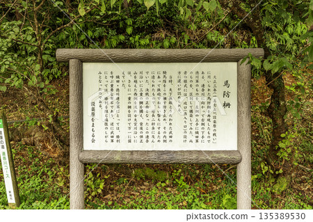 愛知縣新城設樂原戰場防馬柵欄 135389530