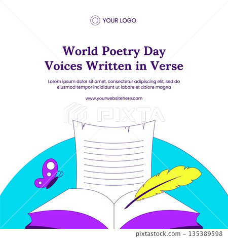 World Poetry Day Illustration in Flat Cartoon Hand Drawn Style Background Design World Poetry Day Illustration in Flat Cartoon Hand Drawn Style Background Design 135389598