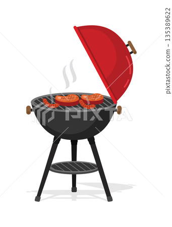 Barbecue grill vector isolated illustration stock illustration Barbecue grill vector isolated illustration stock illustration 135389622