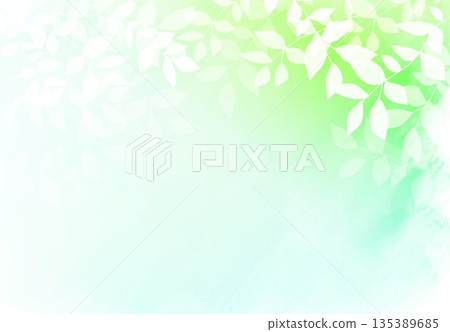 Watercolor abstract background yellow-green and fresh green 135389685