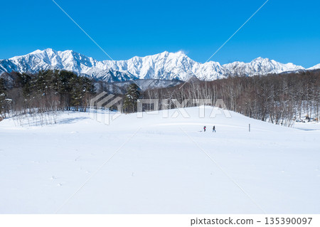 Nakayama Plateau Snow Trekking (View of the Northern Alps) Nakayama Plateau Snow Trekking (View of the Northern Alps) 135390097