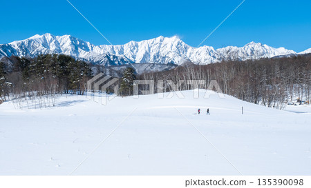 Nakayama Plateau Snow Trekking (View of the Northern Alps) 135390098