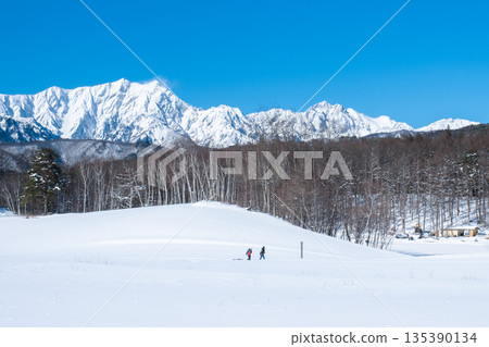 Nakayama Plateau Snow Trekking (View of the Northern Alps) 135390134