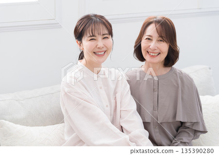 A mother of a smiling face A mother of a smiling face 135390280