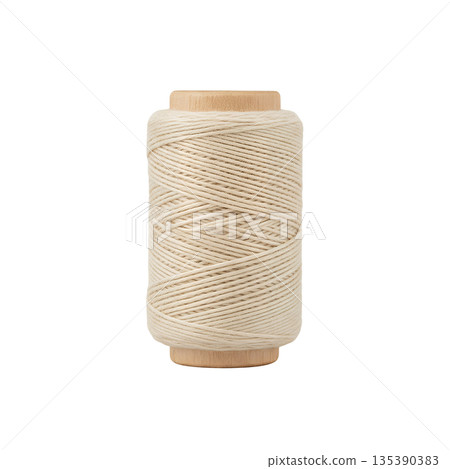 Minimalist material made from natural cotton string spool 135390383