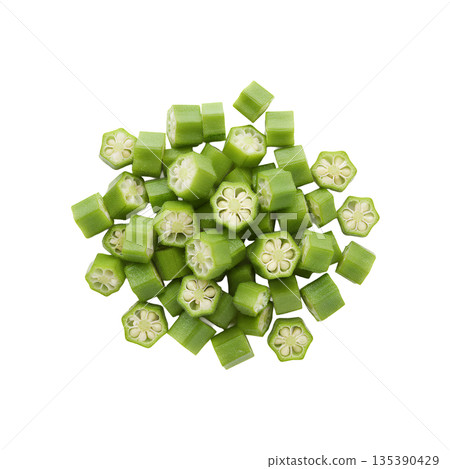 Chopped okra (single portion) 135390429