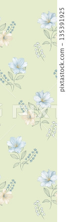 Diverse Delicate Floral And Decorative Pattern Designs In Soft Tones 135391925