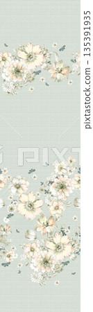 Diverse Delicate Floral And Decorative Pattern Designs In Soft Tones 135391935