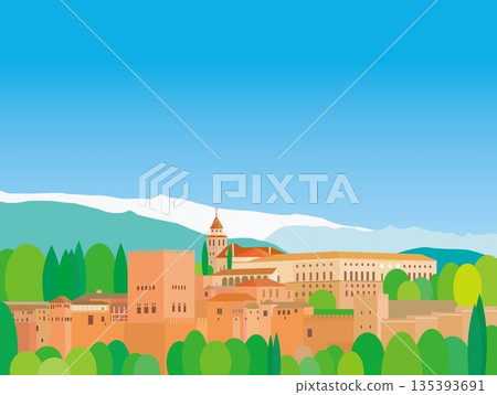 Alhambra Palace, Granada, Andalusia, Spain, Spring 135393691
