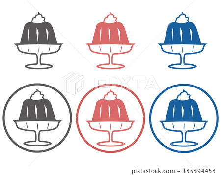 果凍圖示集 甜點咖啡館 3種顏色 簡約 果凍圖示集 甜點咖啡館 3種顏色 簡約 135394453