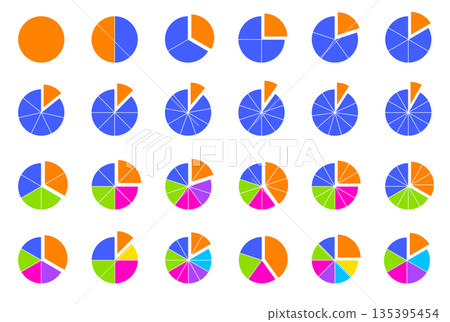 circle pie chart diagram set fraction education collection circle pie chart diagram set fraction education collection 135395454