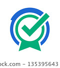 已核准的企業工作流程狀態圖標 135395643