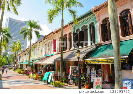 新加坡市中心充滿時尚氣息的街景 135395735