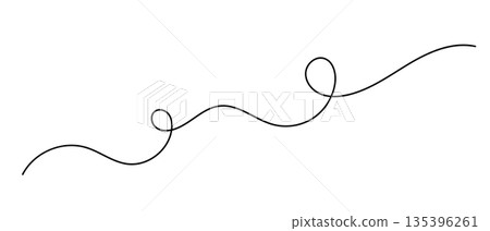 Swirl line, vector isolated doodle illustration, decorative abstract art 135396261