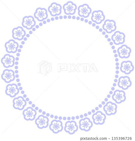 Light blue round flower background material illustration Light blue round flower background material illustration 135396726