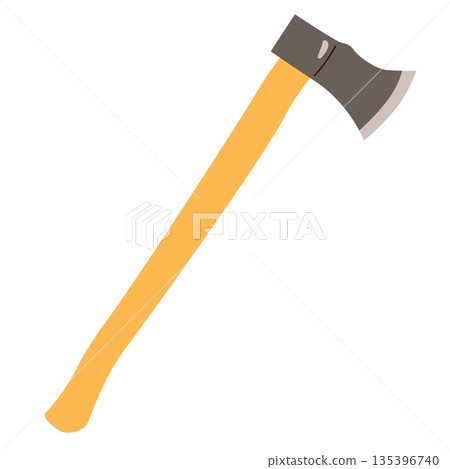 Axe Cartoon Illustration Isolated on Transparent Background 135396740