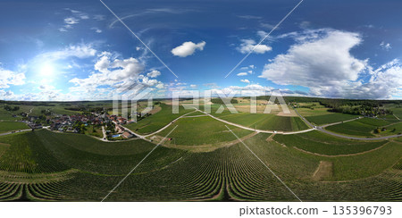 Trois-Puits, Reims, Marne, Grand-Est, France, August, 28th, 2025, Champagne Area, Experience the Trois-Puits, Reims, Marne, Grand-Est, France, August, 28th, 2025, Champagne Area, Experience the 135396793