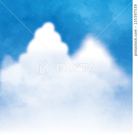水彩畫描繪了一朵積雨雲 水彩畫描繪了一朵積雨雲 135397539