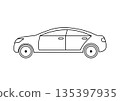 Side view of a car illustration Side view of a car illustration 135397935