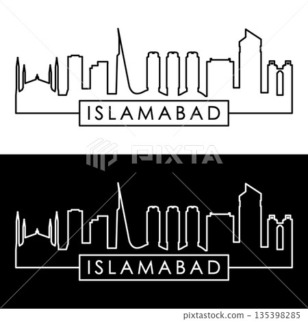 Islamabad skyline. Linear style.  135398285