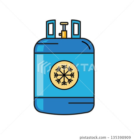 gas cylinder containing freon vector illustration element design gas cylinder containing freon vector illustration element design 135398909