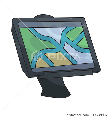 illustration of Car GPS Navigator 135399076