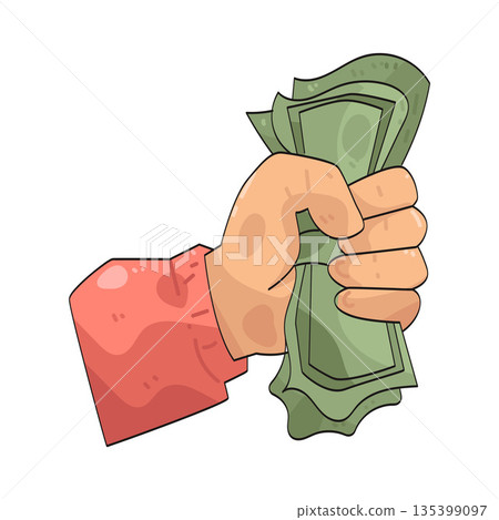 illustration of Money Squeeze 135399097