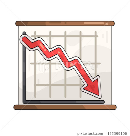 illustration of Falling Chart illustration of Falling Chart 135399106