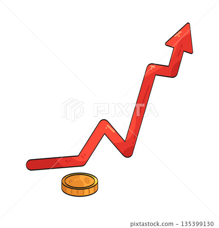illustration of Inflation Arrow illustration of Inflation Arrow 135399130