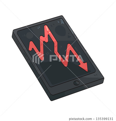 illustration of Investment Loss illustration of Investment Loss 135399131