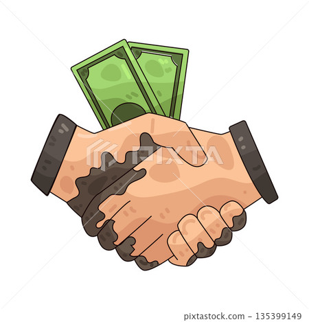 illustration of Dirty Handshake 135399149