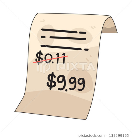 illustration of Overcharged Bill 135399165