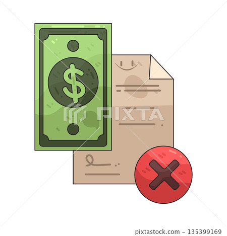 illustration of Fake Invoice 135399169