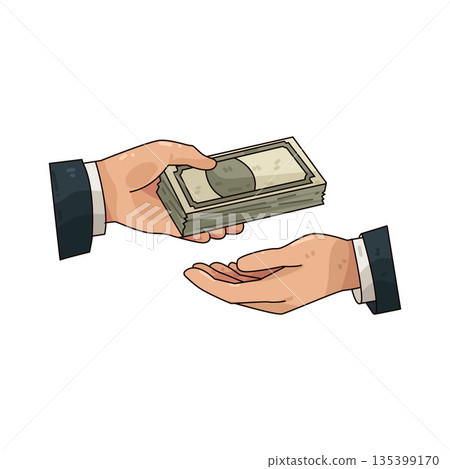 illustration of Money Bribe illustration of Money Bribe 135399170