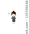 身穿制服的辦公室職員（吹口哨） 135399248
