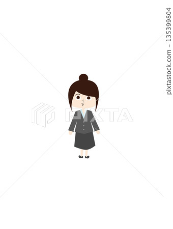 Office worker in uniform (joking) Office worker in uniform (joking) 135399804