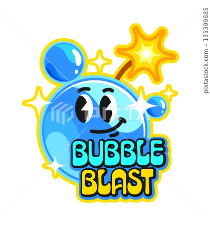 Bubble bomb and grenade vintage Y2K sticker or symbol. Bomb Y2K sticker, funny explosive vintage groovy vector tag. Dynamite, funny bubble bomb with burning wick and typography isolated patch or label Bubble bomb and grenade vintage Y2K sticker or symbol. Bomb Y2K sticker, funny explosive vintage groovy vector tag. Dynamite, funny bubble bomb with burning wick and typography isolated patch or label 135399885