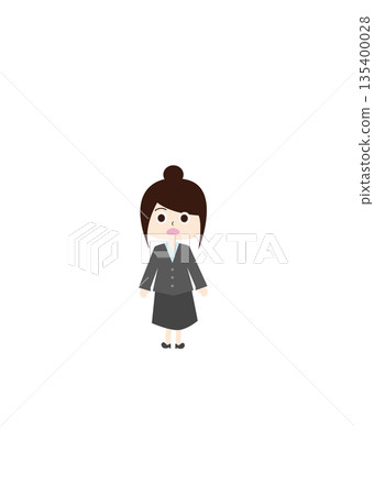 Office worker in uniform (surprised 2) Office worker in uniform (surprised 2) 135400028