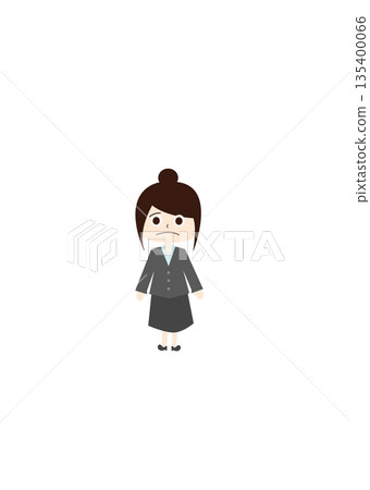 穿制服的上班族（悲傷的表情） 135400066