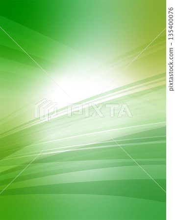 A beautiful abstract background with a futuristic green wave pattern 135400076