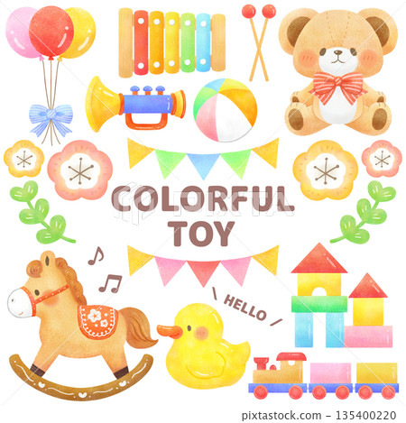 彩色玩具插畫集 135400220