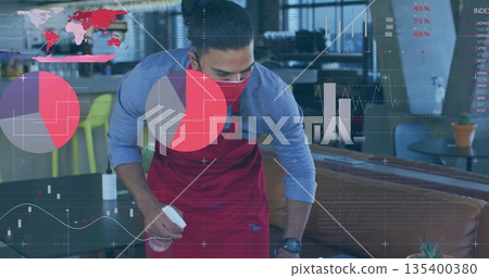 cleaning, male, counter 135400380