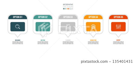 Business concept infographic template with option. 135401431