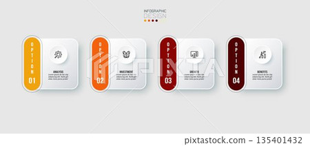 Business concept infographic template with option. 135401432